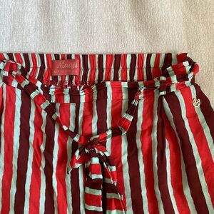 Maaji Red and Green Striped Capris